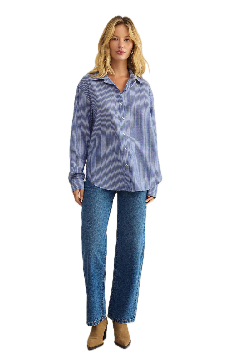 Seaport Striped Button Up