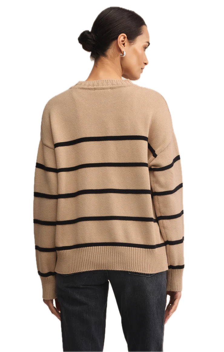 Boyfriend Stripe Cotton Sweater