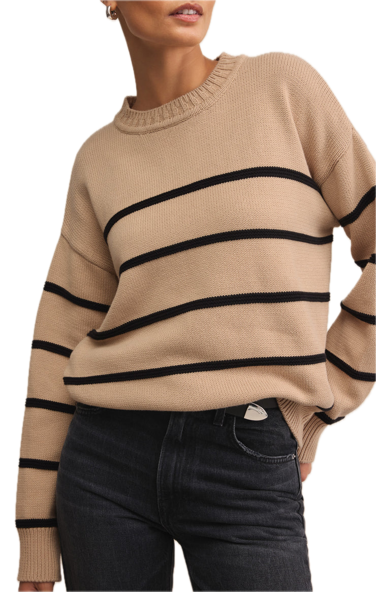 Boyfriend Stripe Cotton Sweater