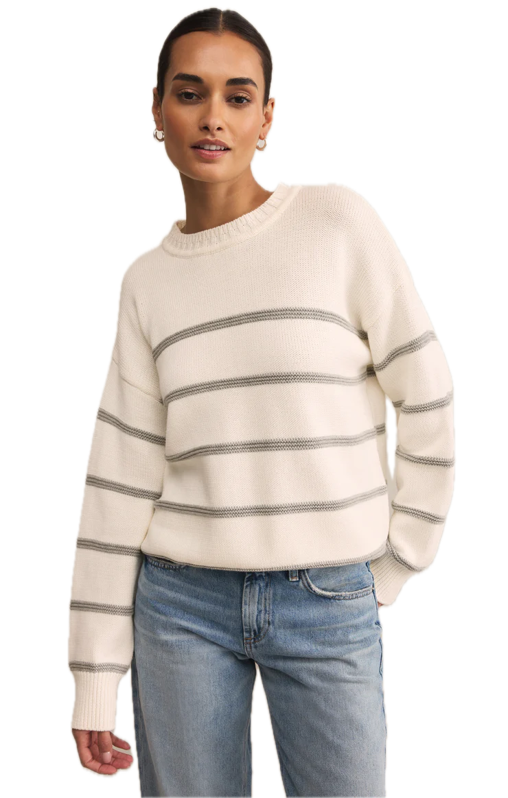 Boyfriend Stripe Cotton Sweater