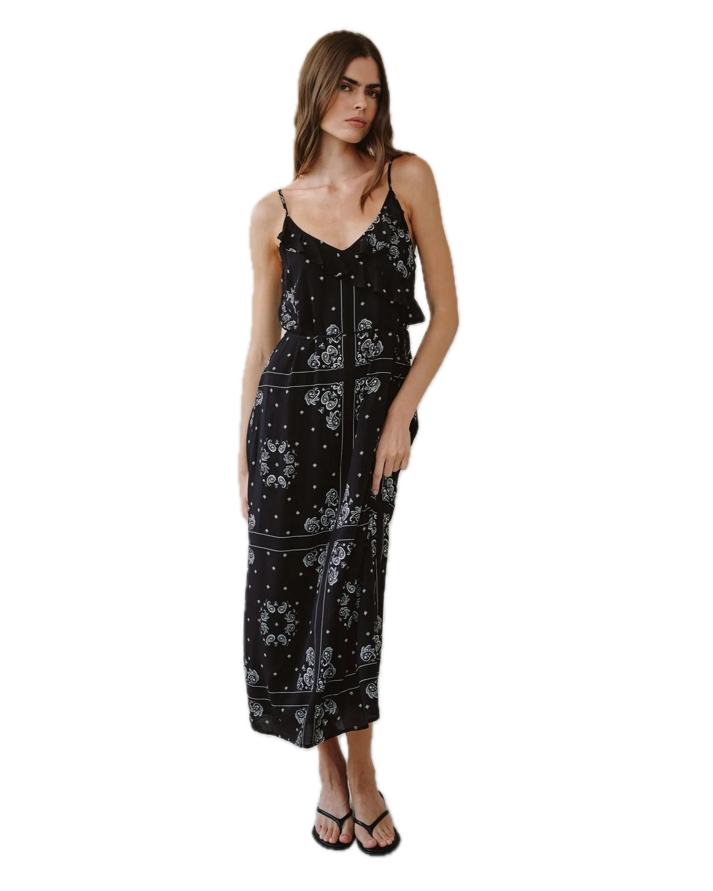 Ruffle Cami Midi Dress