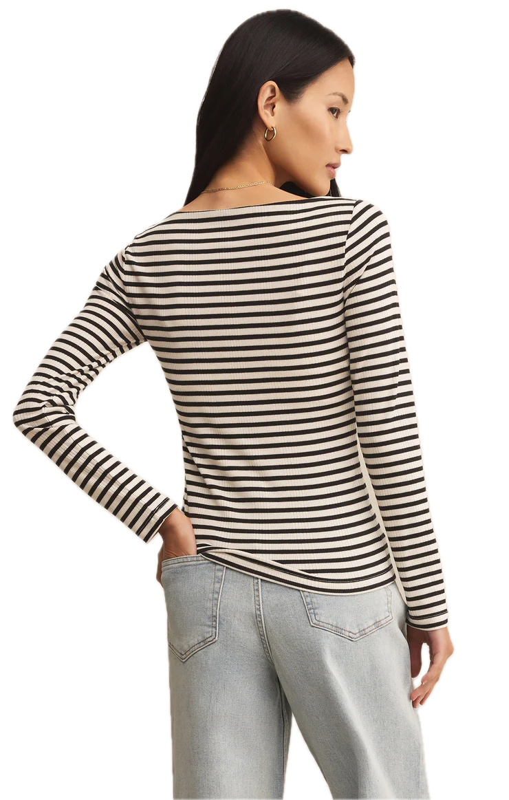 Pristine Rib Striped Tee