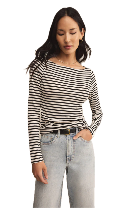 Pristine Rib Striped Tee