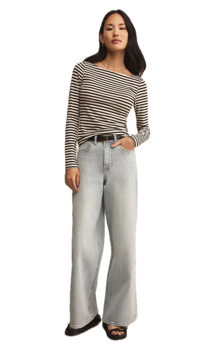 Pristine Rib Striped Tee