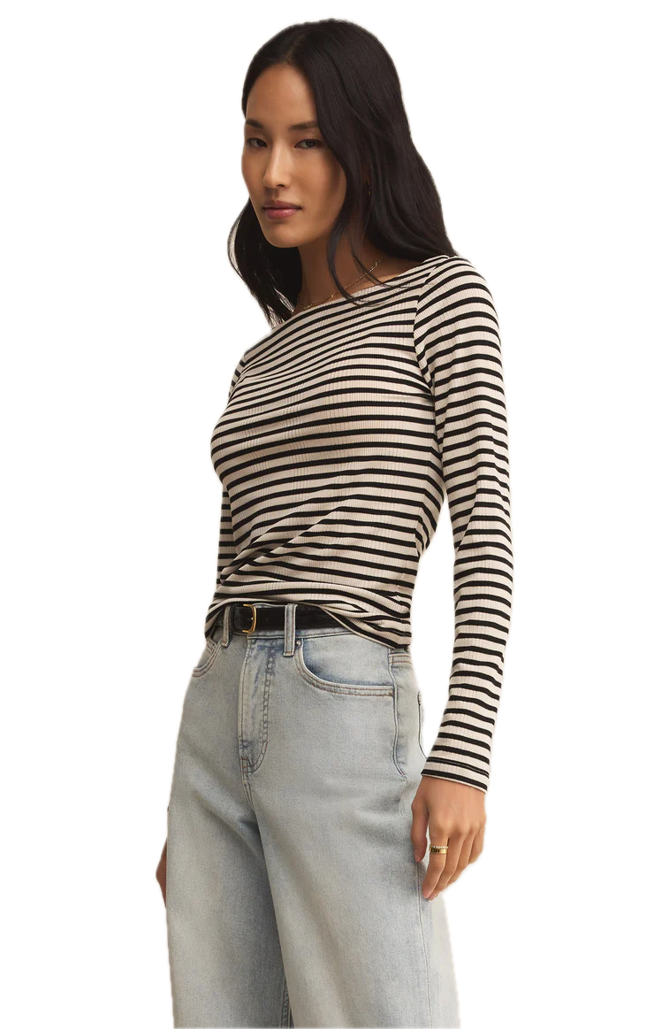 Pristine Rib Striped Tee
