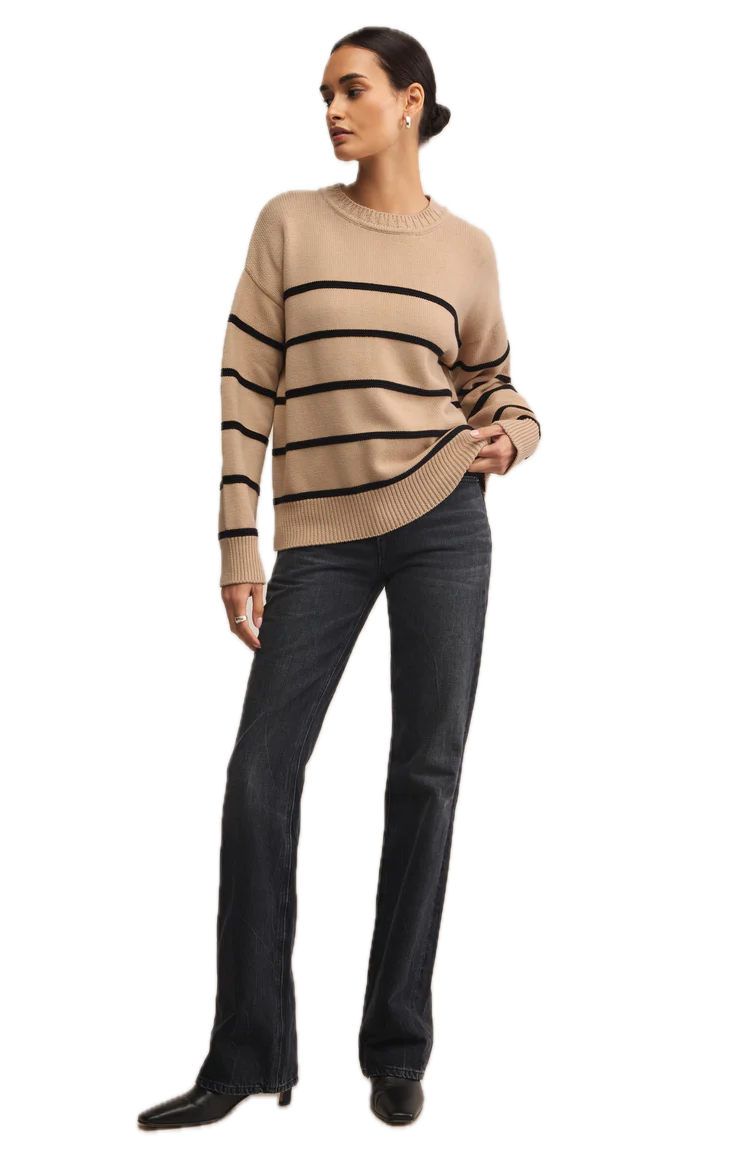 Boyfriend Stripe Cotton Sweater