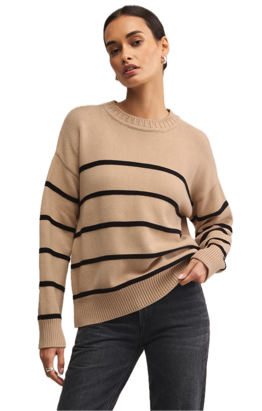 Boyfriend Stripe Cotton Sweater