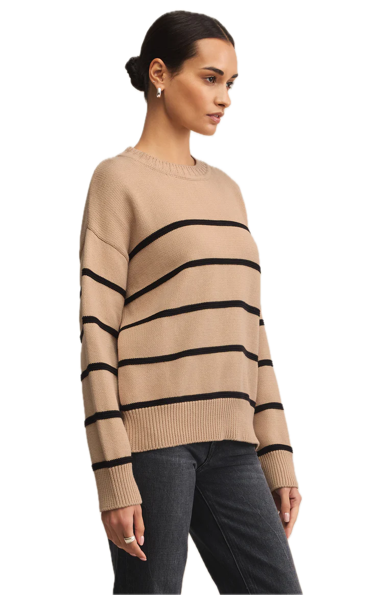 Boyfriend Stripe Cotton Sweater