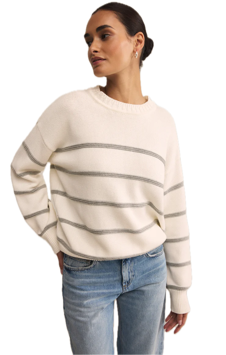 Boyfriend Stripe Cotton Sweater