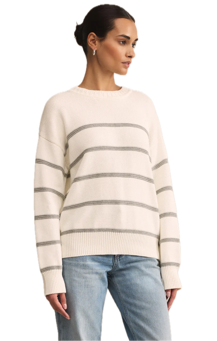 Boyfriend Stripe Cotton Sweater