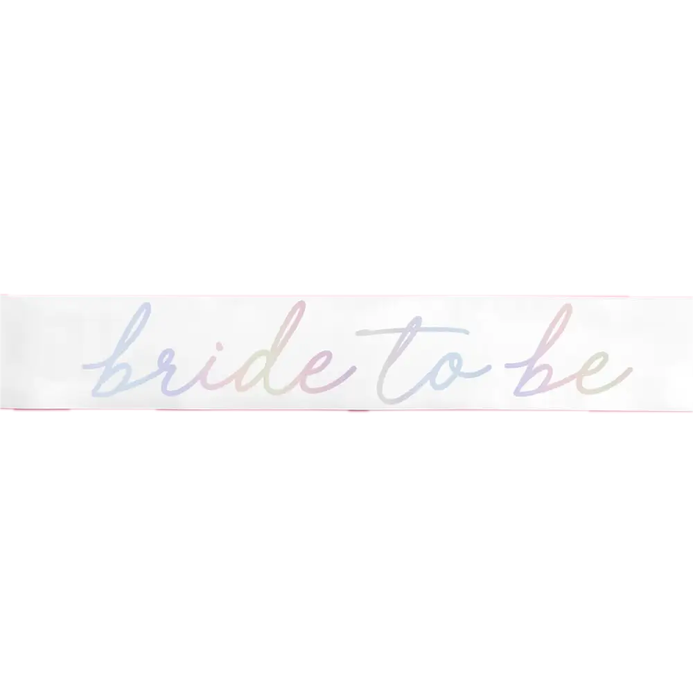 Bride to Be Sash