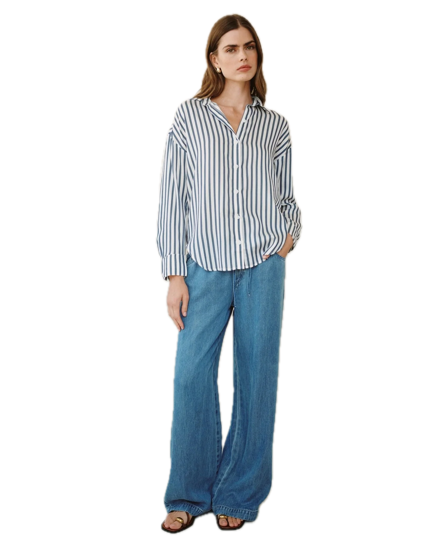 Stripe Oversized Button Down