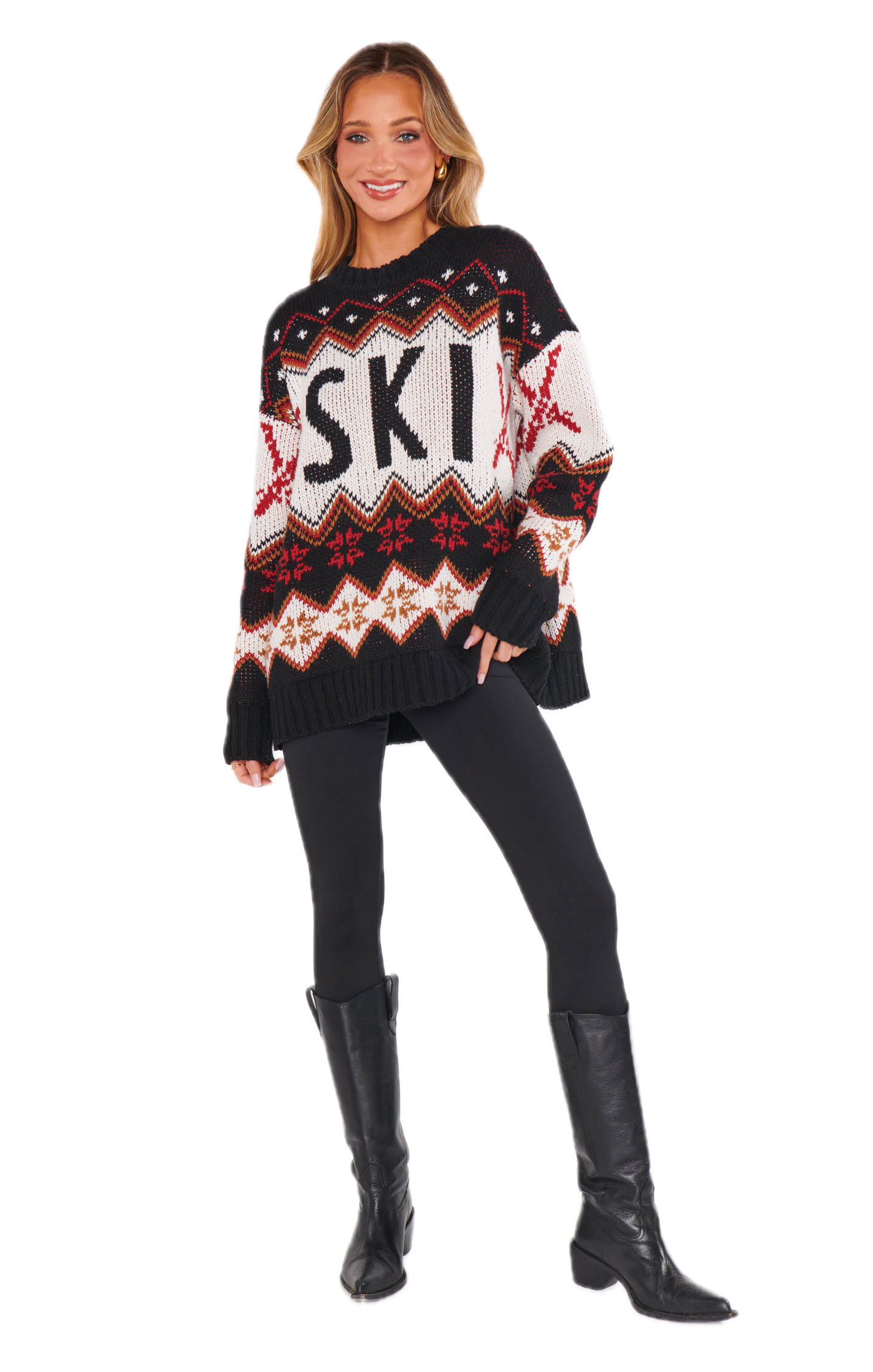 Ski In Sweater